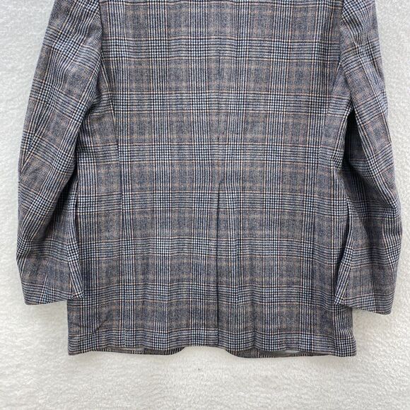 H. Freeman & Son Blazer Men's 44L Grey Glen Plaid Trend Aire Corpcore Jacket - Picture 12 of 16